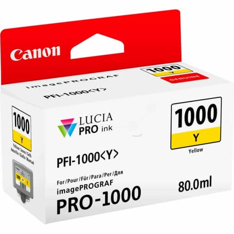 Cartuccia inkjet PFI-1000Y Canon giallo  0549C001